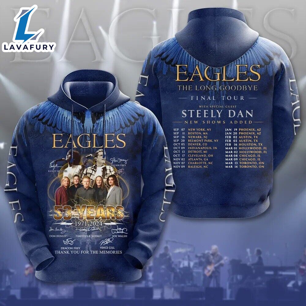 The Eagles The Long Goodbye Final Tour 2023 2024 All Over Print T-Shirt Hoodie
