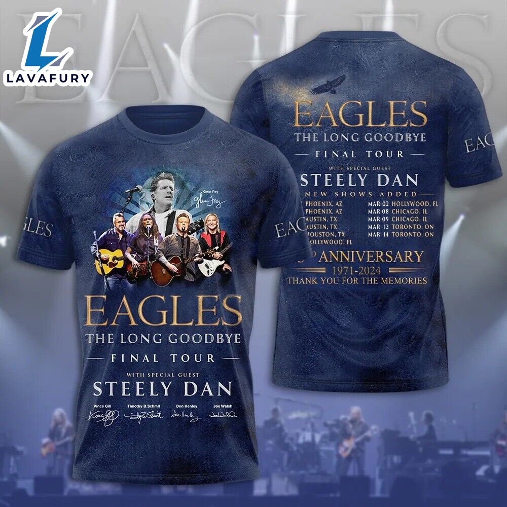 The Eagles The Long Goodbye Final Tour 2024 All Over Print T-Shirt Hoodie