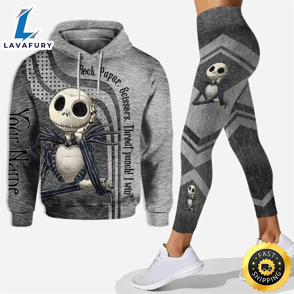 The Nightmare Before Christmas Jack Skellington 's Hoodie and Leggings Set Disney Yoga Hoodie Leggings