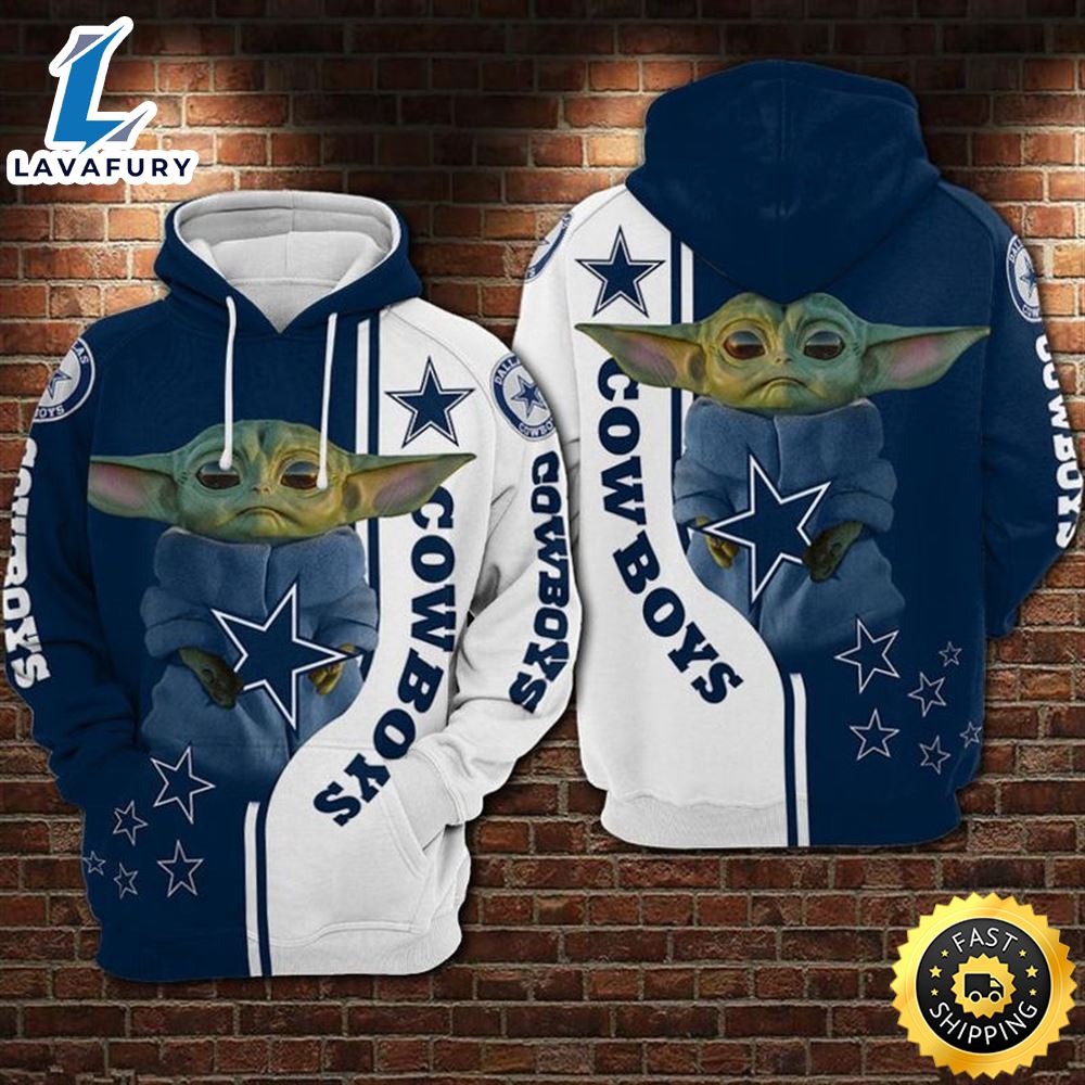 Yoda Dallas Cowboys Full Print 3d Hoodie All Over Printed