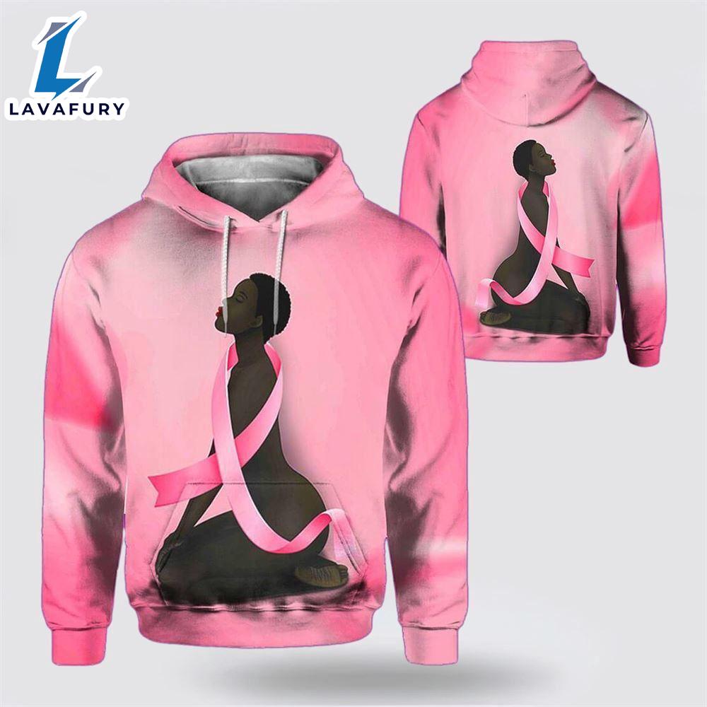 African American Fight Breast Cancer Pink Hoodie