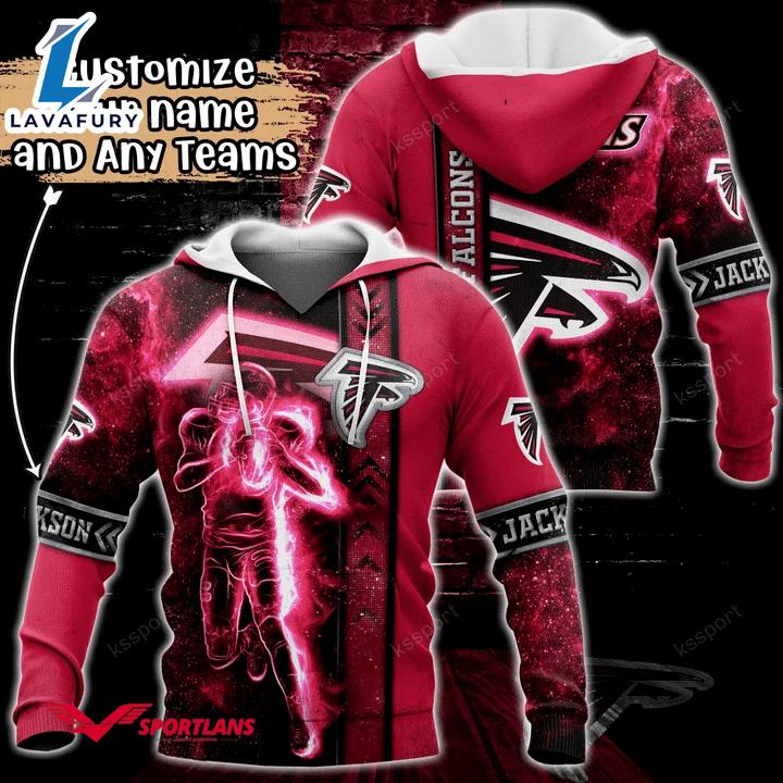 Atlanta Falcons NFL Custom Name 3D Hoodie Teams Shirt For Fans Gift Sport