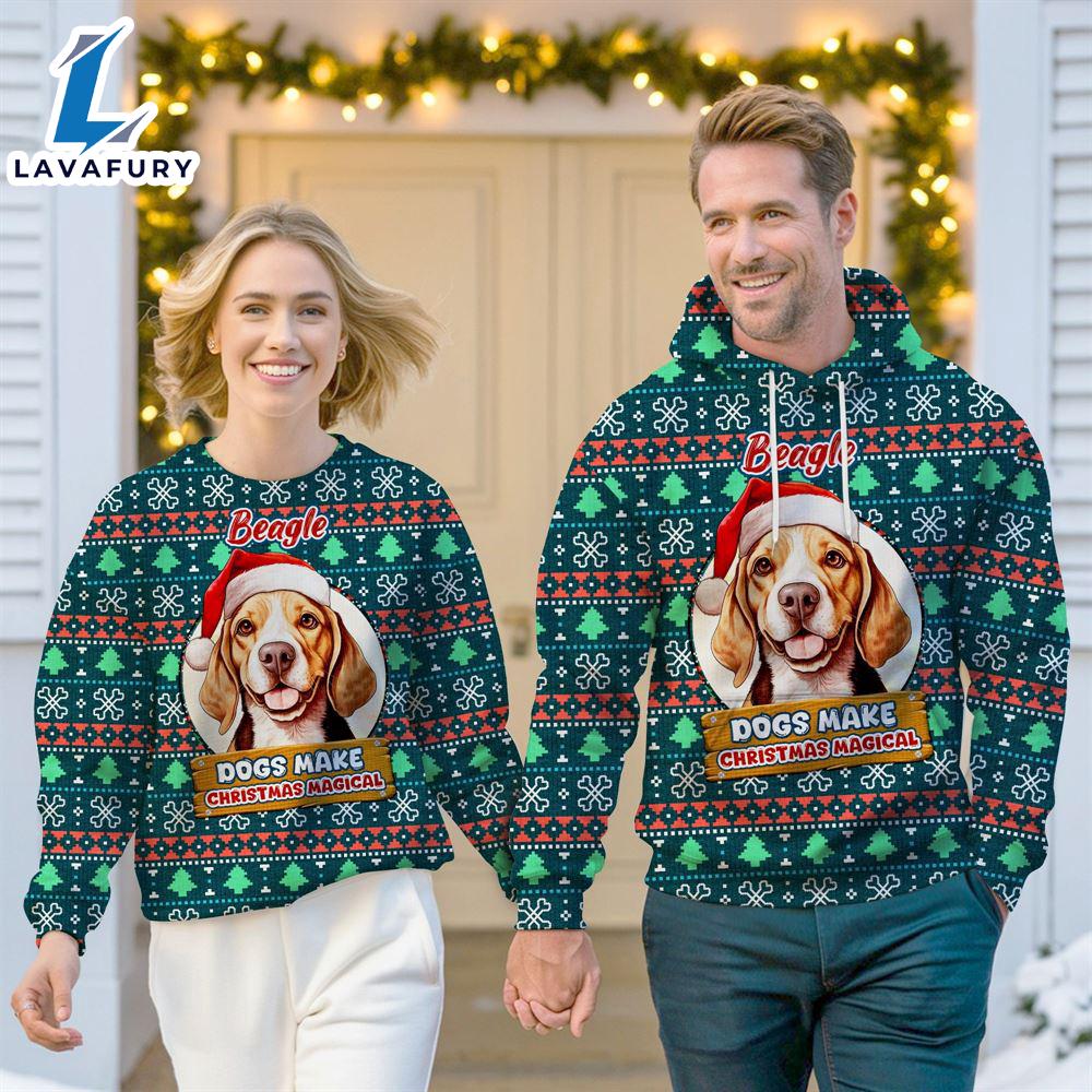 Beagle Dog Make Christmas Magical Christmas Sweatshirt & Hoodie Gift Christmas