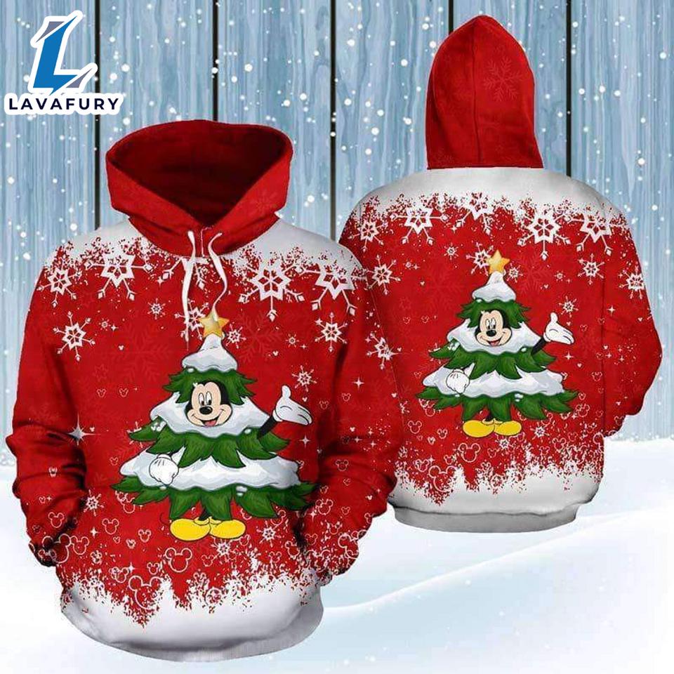 Best Christmas Ever Mickey Mouse Cosplay Xmas Tree Hoodie 3D Printed - Shirts Gift for Mickey Lovers
