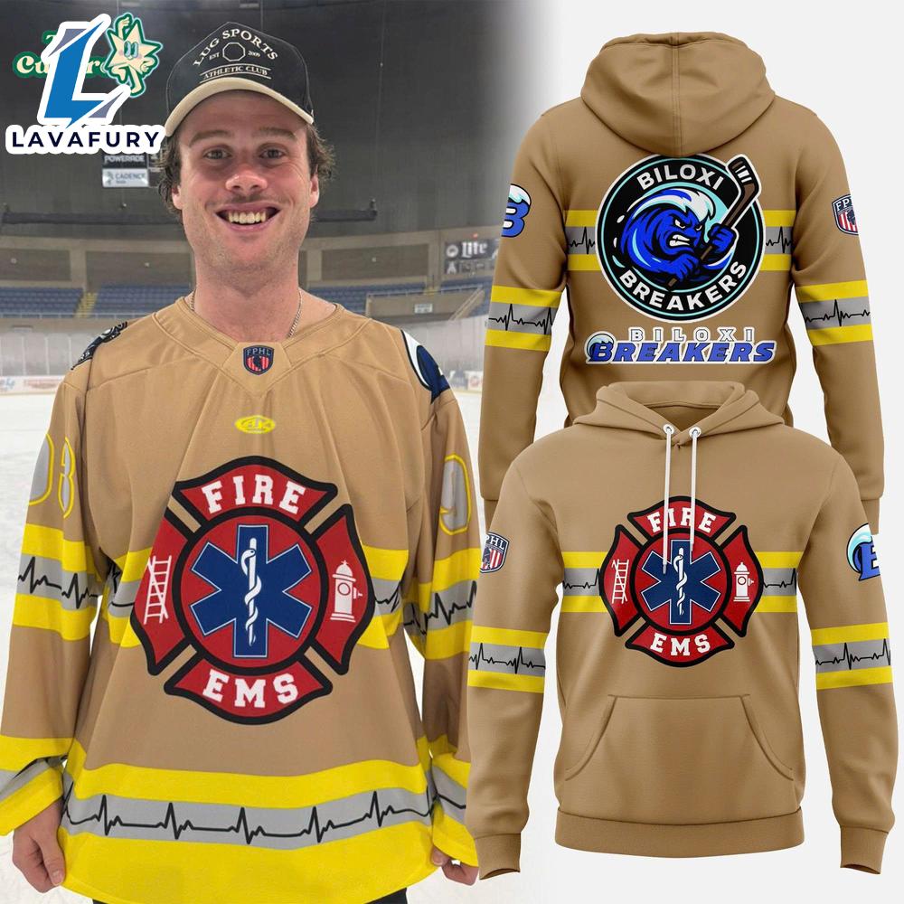 Biloxi Breakers 2026 First Responders Night Hoodie For Man And