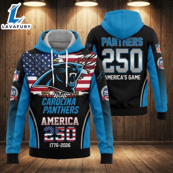 Carolina Panthers America 250th Anniversary 1776-2026 Hoodie Veteran Day