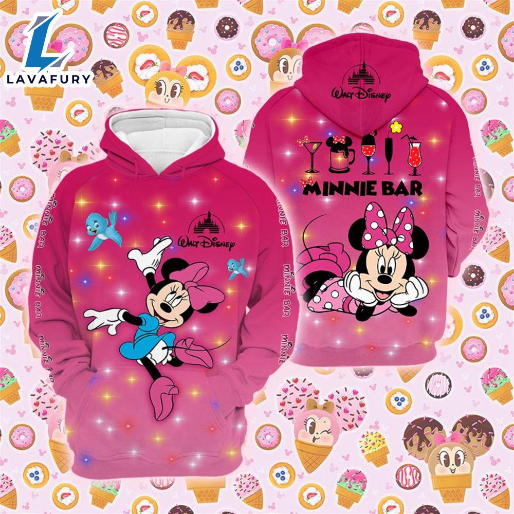 Cartoon Character Bar Minnie Hoodie All Over Printed 3D Unisex Men