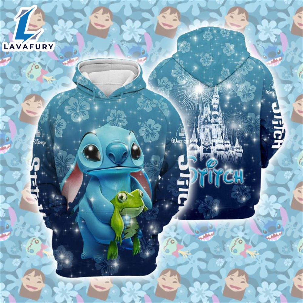 Cartoon Character Blink Frog Stitch Hoodie All Over Printed 3D Unisex Men