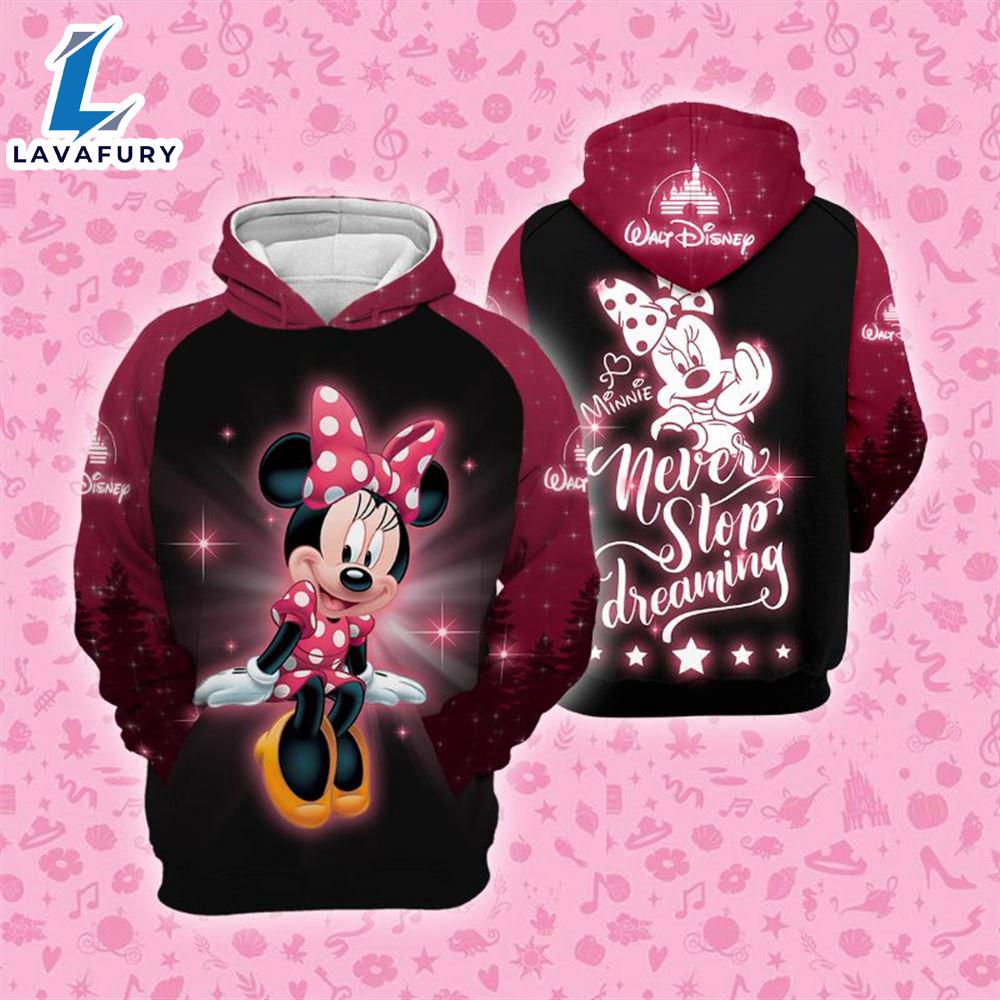 Cartoon Character Dreaming Minnie Hoodie All Over Printed 3D Unisex Men