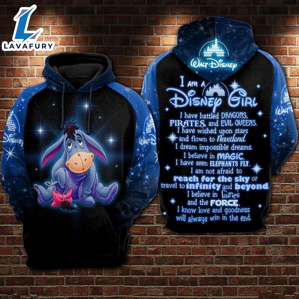 Cartoon Character Eeyore Girl Hoodie All Over Printed 3D Unisex Men