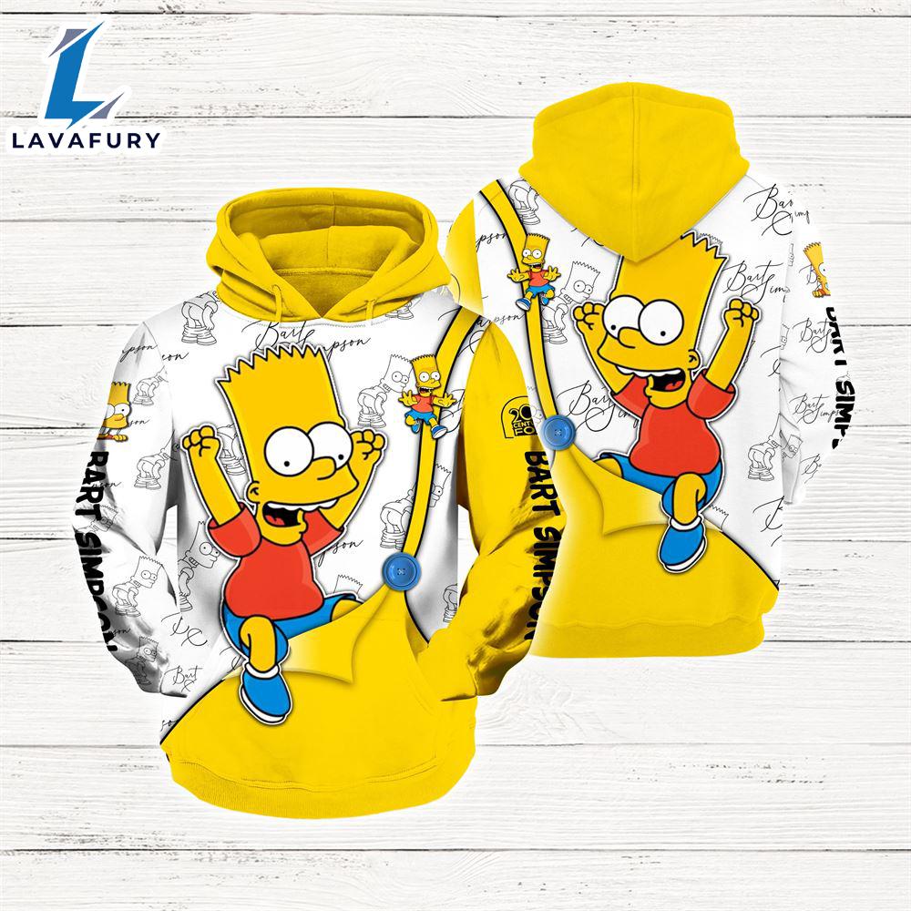 Cartoon Character Fall Bart Simpson Hoodie All Over Printed 3D Unisex Men