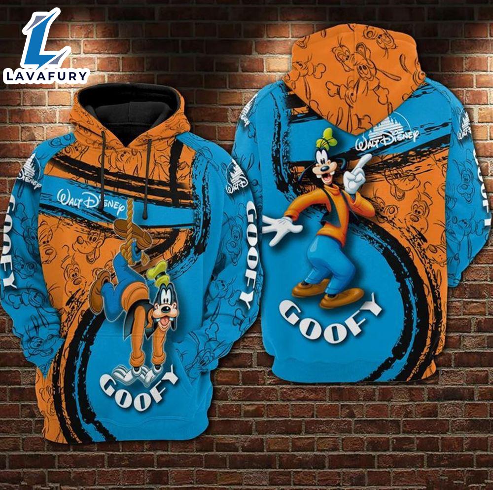 Cartoon Character Goofy Circle Hoodie All Over Printed 3D Unisex Men