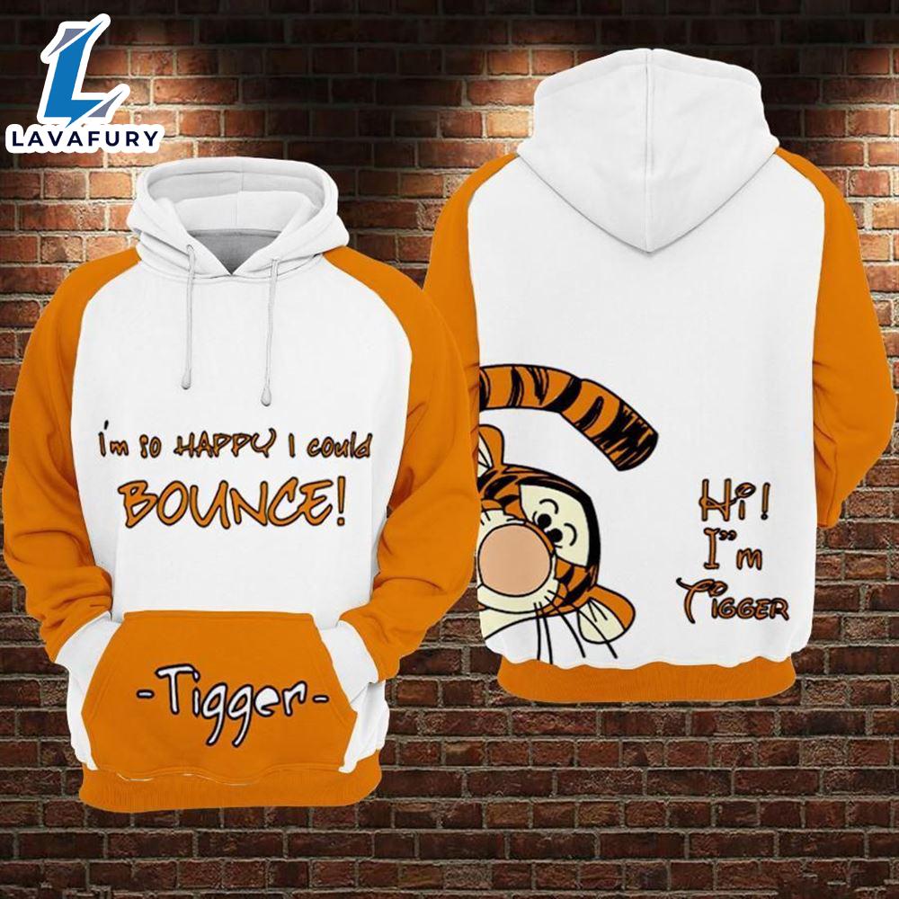 Cartoon Character Im Tigger Hoodie All Over Printed 3D Unisex Men