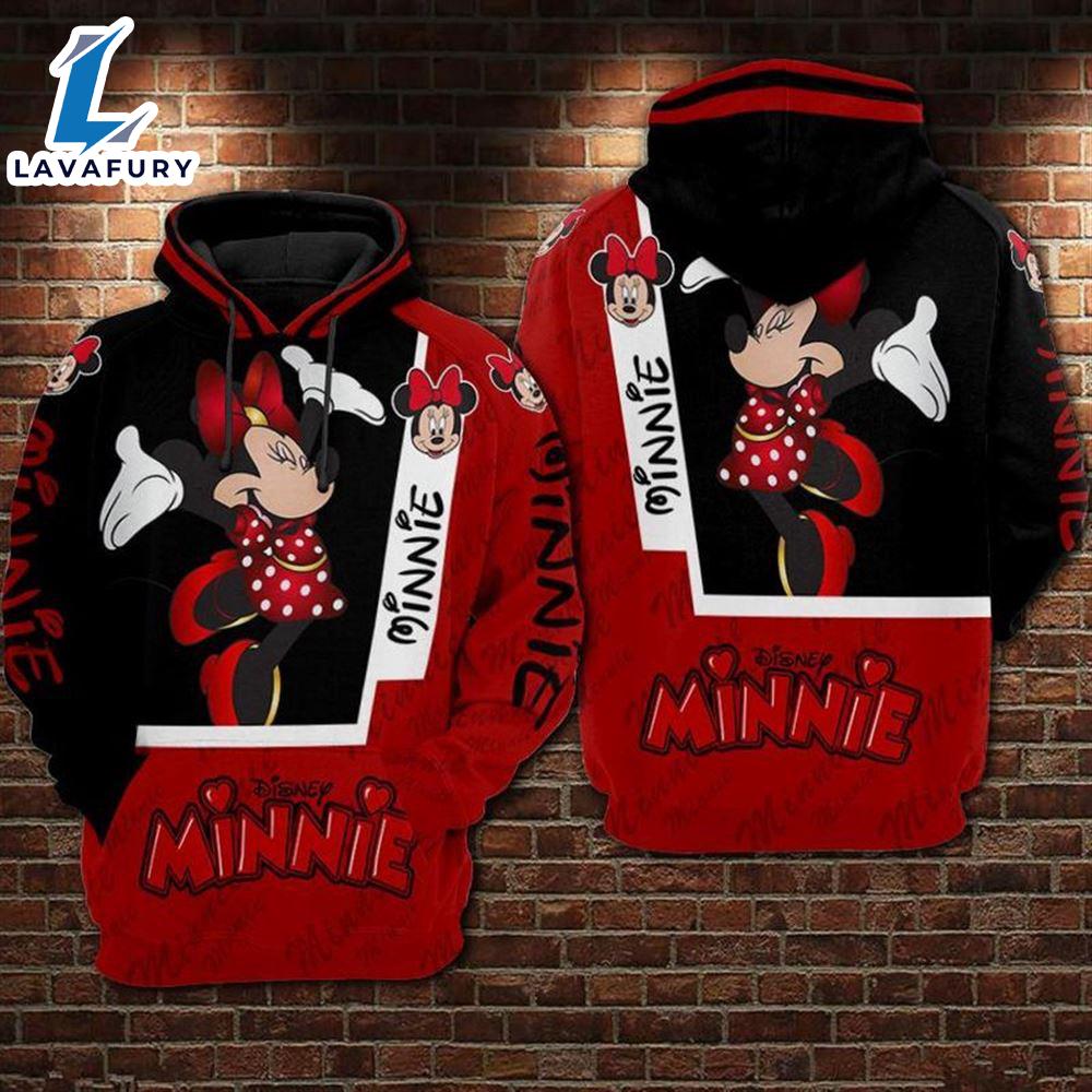 Cartoon Character Minnie Hiding Hoodie All Over Printed 3D Unisex Men