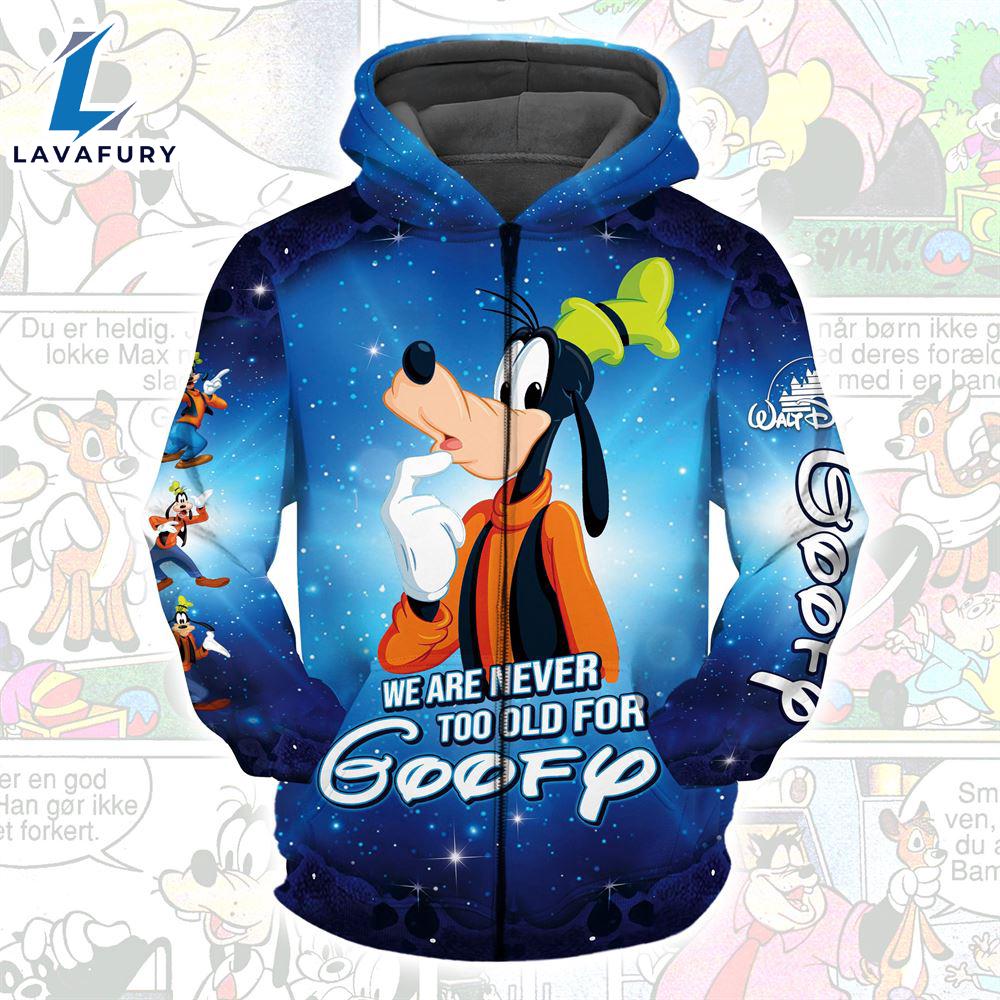 Cartoon Character Never Goofy Hoodie All Over Printed 3D Unisex Men