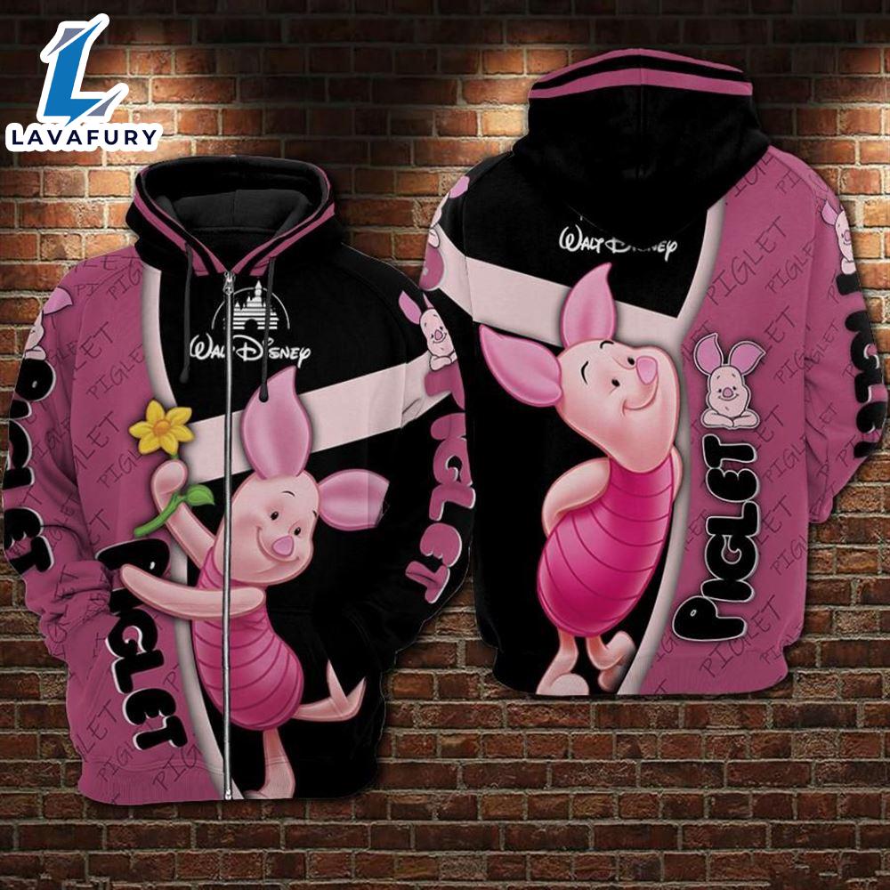 Cartoon Character Piglet Baby Hoodie All Over Printed 3D Unisex Men