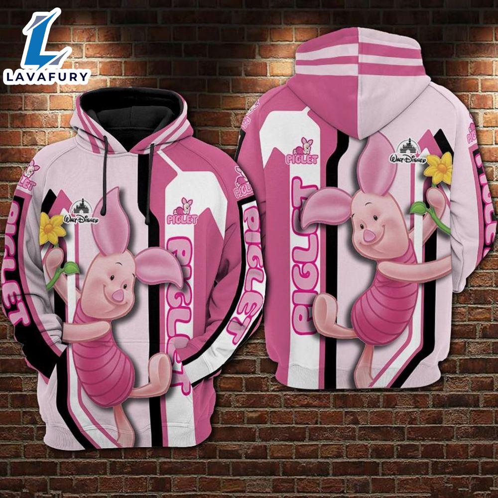 Cartoon Character Piglet Walt Hoodie All Over Printed 3D Unisex Men