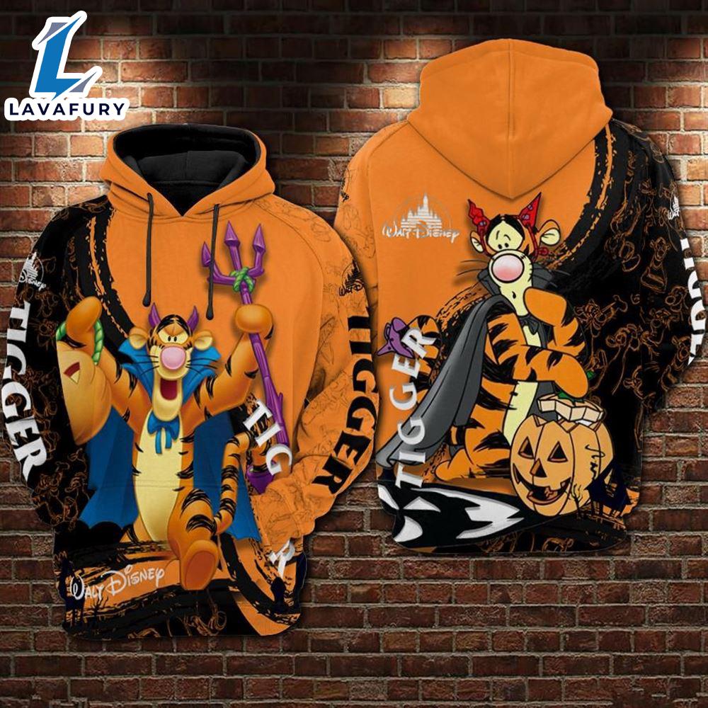 Cartoon Character Tigger Halloween Hoodie All Over Printed 3D Unisex Men