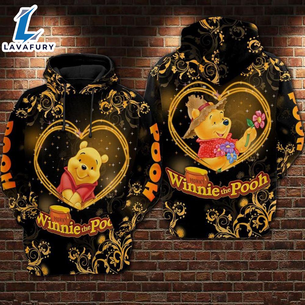 Cartoon Character Winnie The Pooh Decor Hoodie All Over Printed 3D Unisex Men