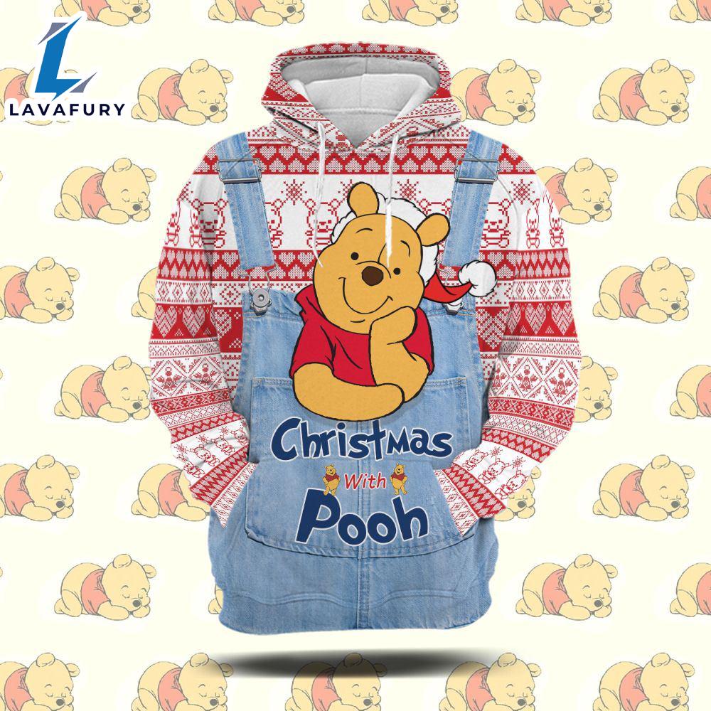 Cartoon Character Winnie The Pooh Knitted Hoodie All Over Printed 3D Unisex Men