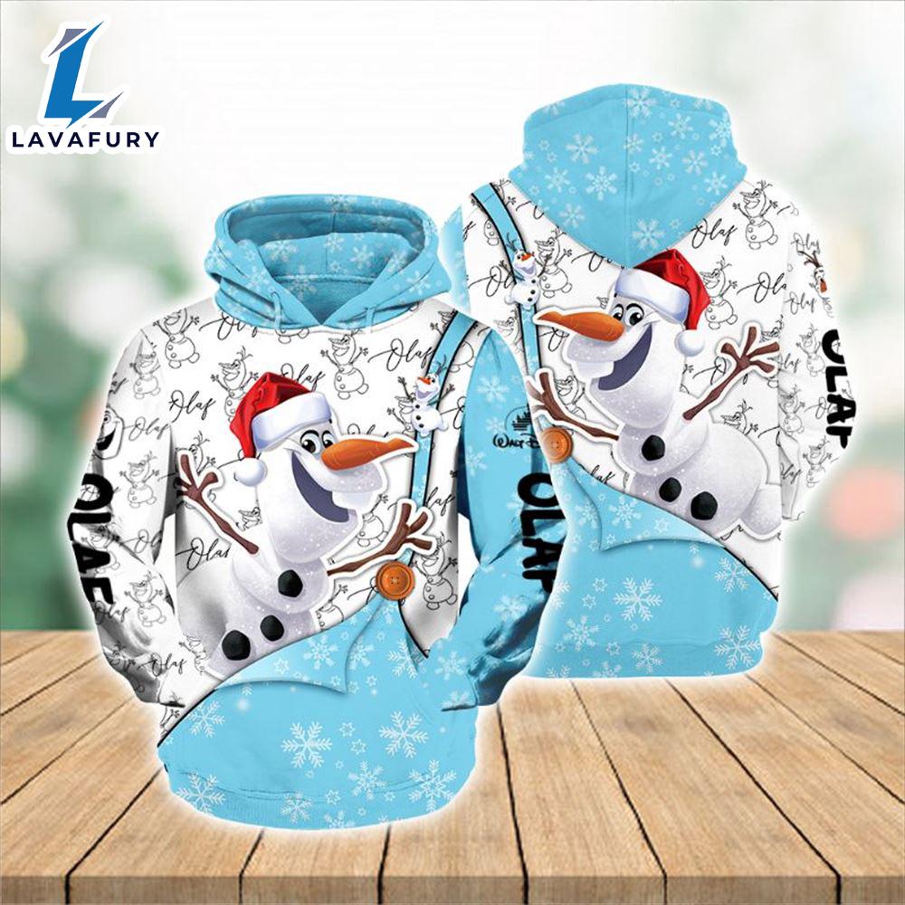 Cartoon Frozen Fallmas Olaf Hoodie All Over Printed 3D Unisex Men