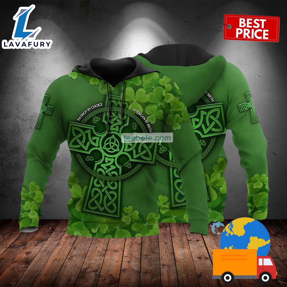 Celtic Cross St Patricks Lucy To Have Green 3D Hoodie Jacket 2025