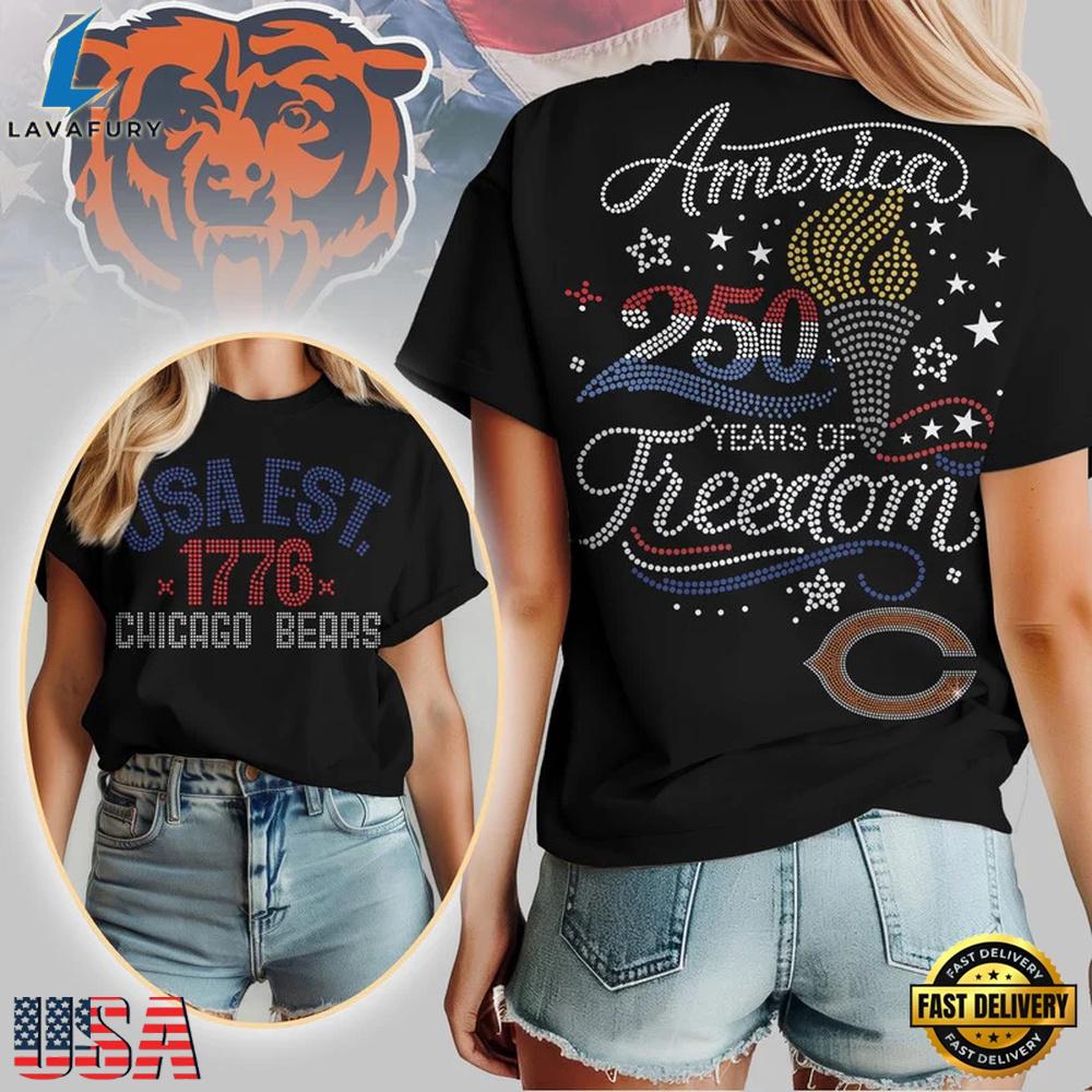 NFL Chicago Bears 250 Years Independence Day 2026 T Shirt