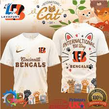 Cincinnati Bengals International Cat Day T Shirt For Man And