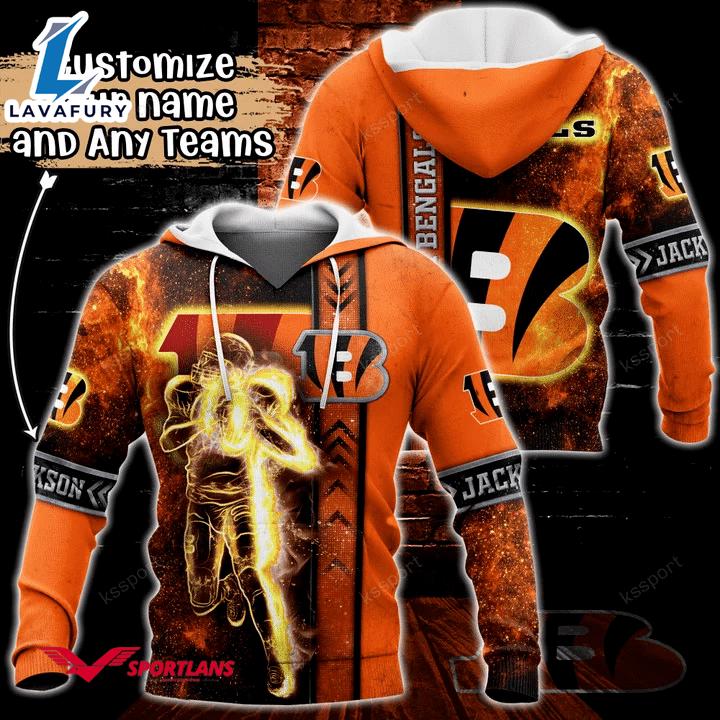Cincinnati Bengals NFL Custom Name 3D Hoodie Teams Shirt For Fans Gift Sport