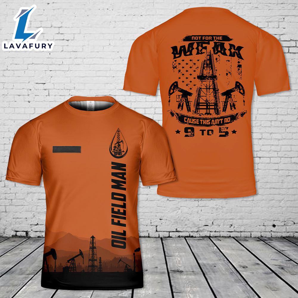 Custom Name Oilfield Man 3D T-shirt 4th Of July Shirt