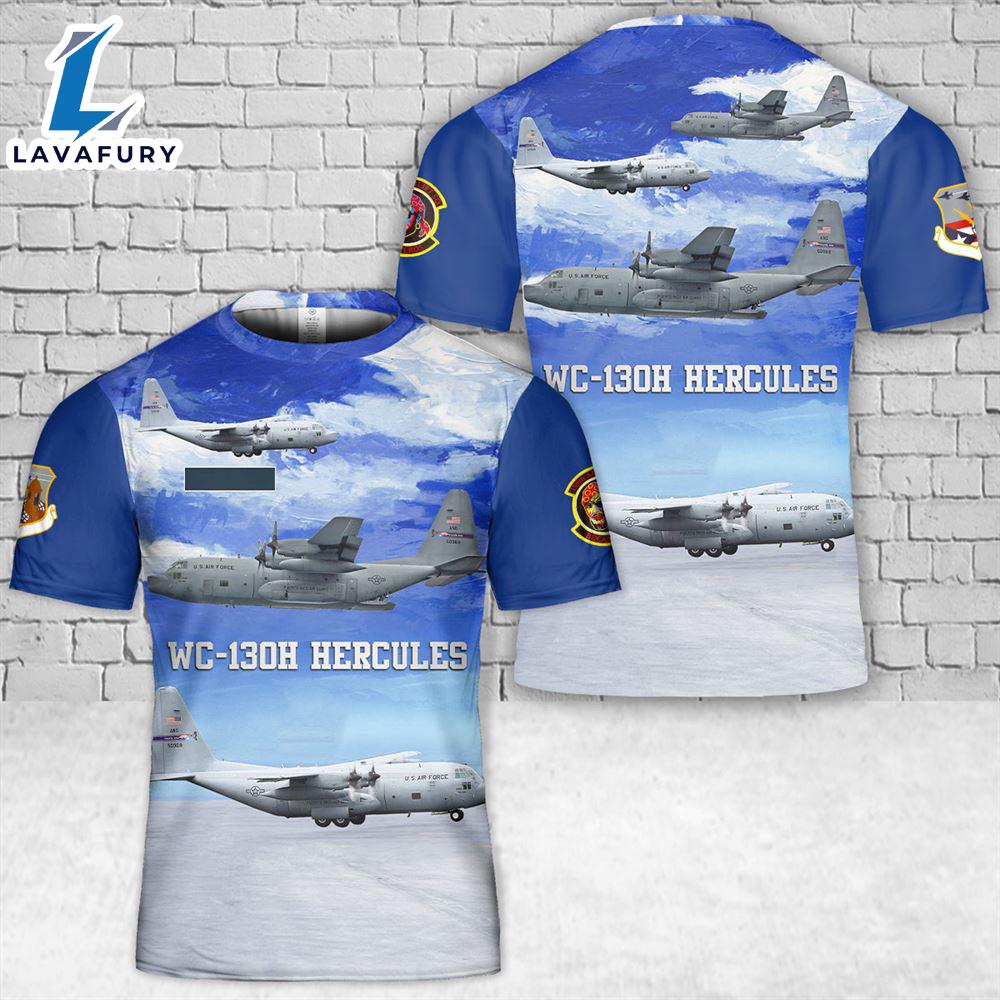 Custom Name Puerto Rico Air National Guard 198th Airlift Squadron WC-130H Hercules T-Shirt 3D 2 4th Of July Shirt