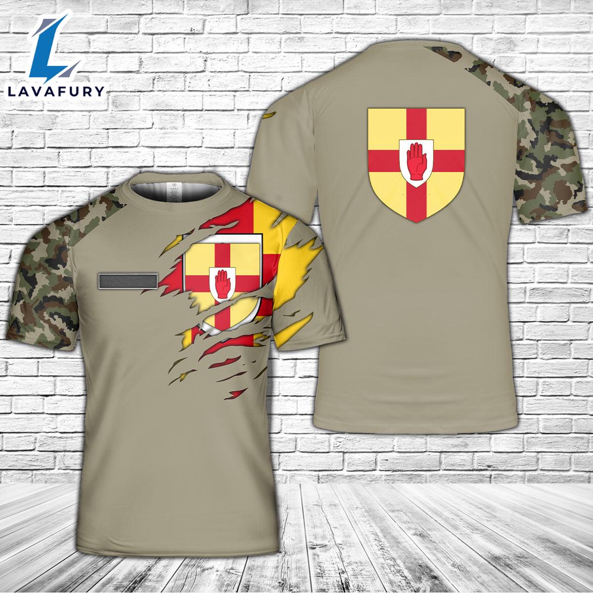 Custom name Ulster Ireland 3D T-Shirt 4th Of July Shirt