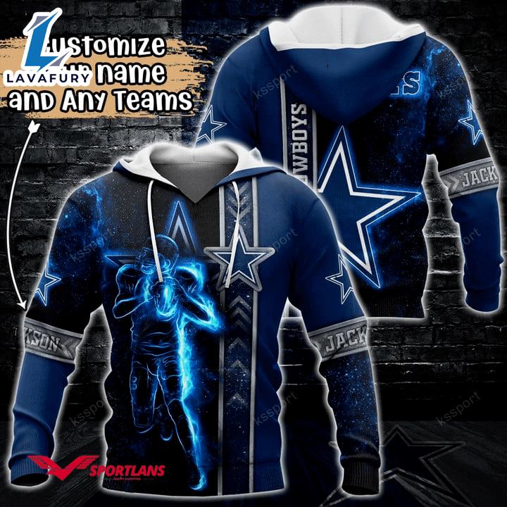Dallas Cowboys NFL Custom Name 3D Hoodie Teams Shirt For Fans Gift Sport