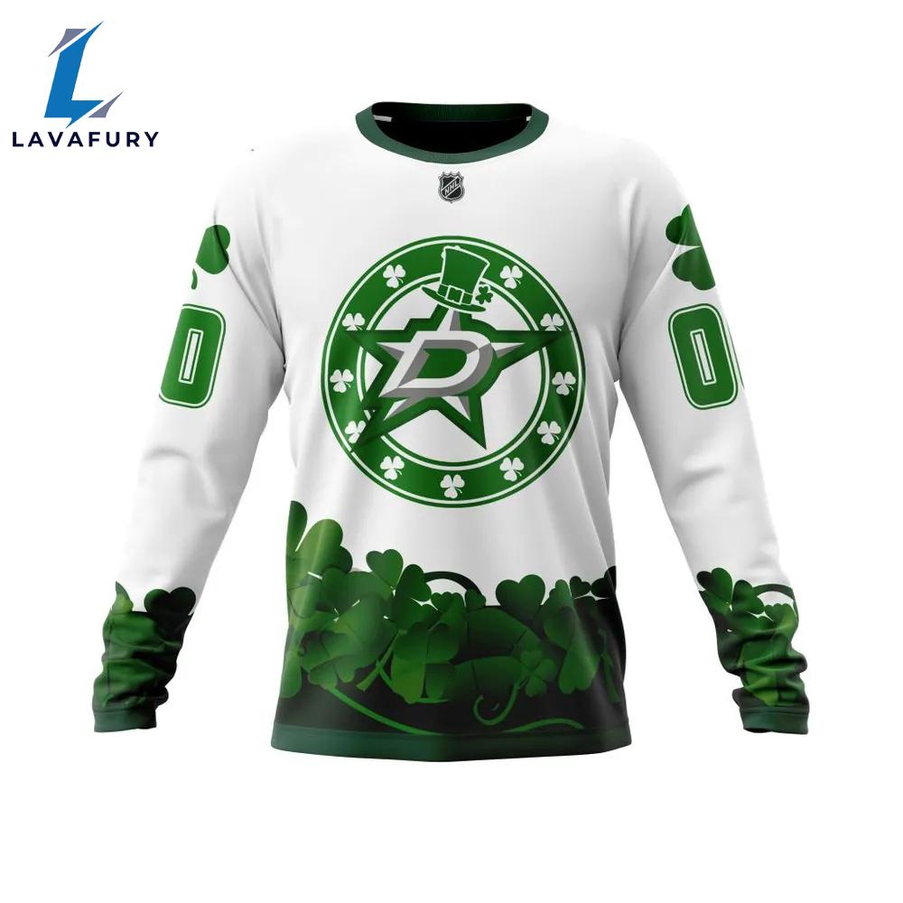 Dallas Stars Happy St.Patrick Days Jersey Long Sleeved Sweatshirt