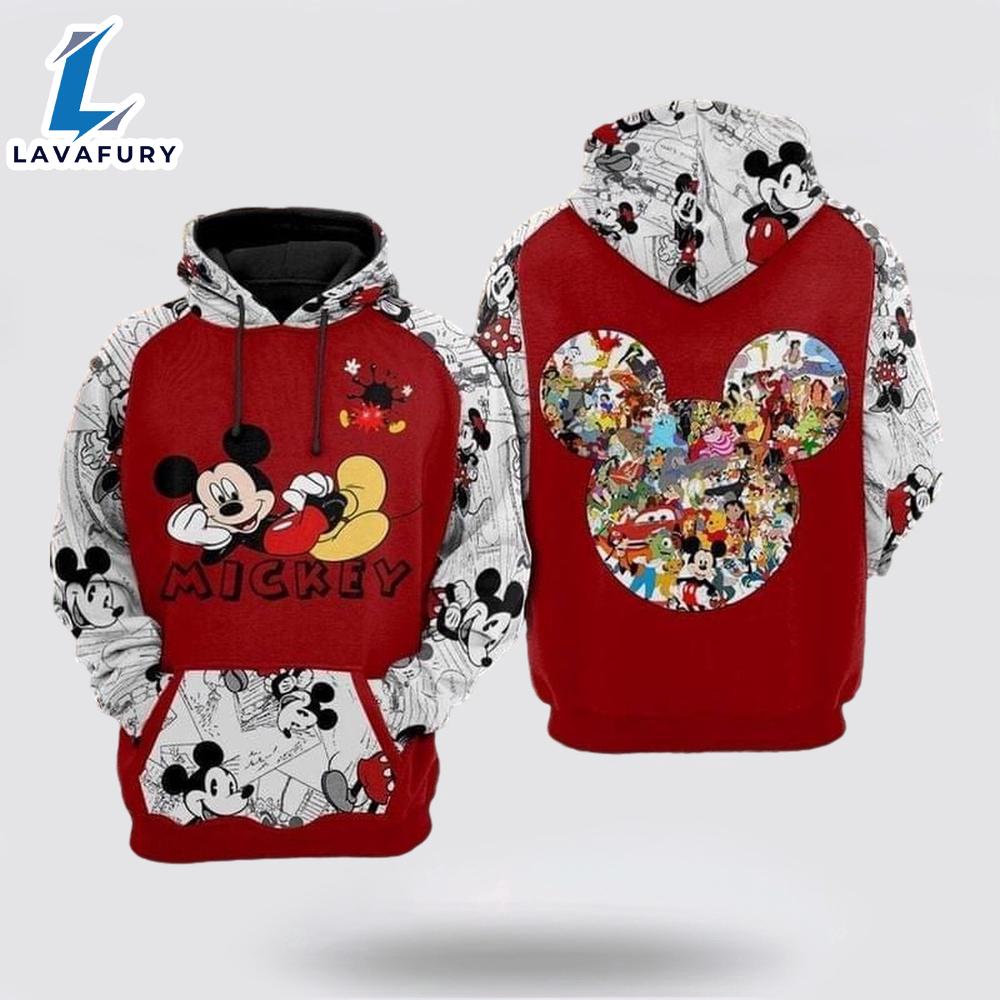 Disney Mickey Mouse Cute Lover 3D Hoodie - Mickey 3D Shirts Gift