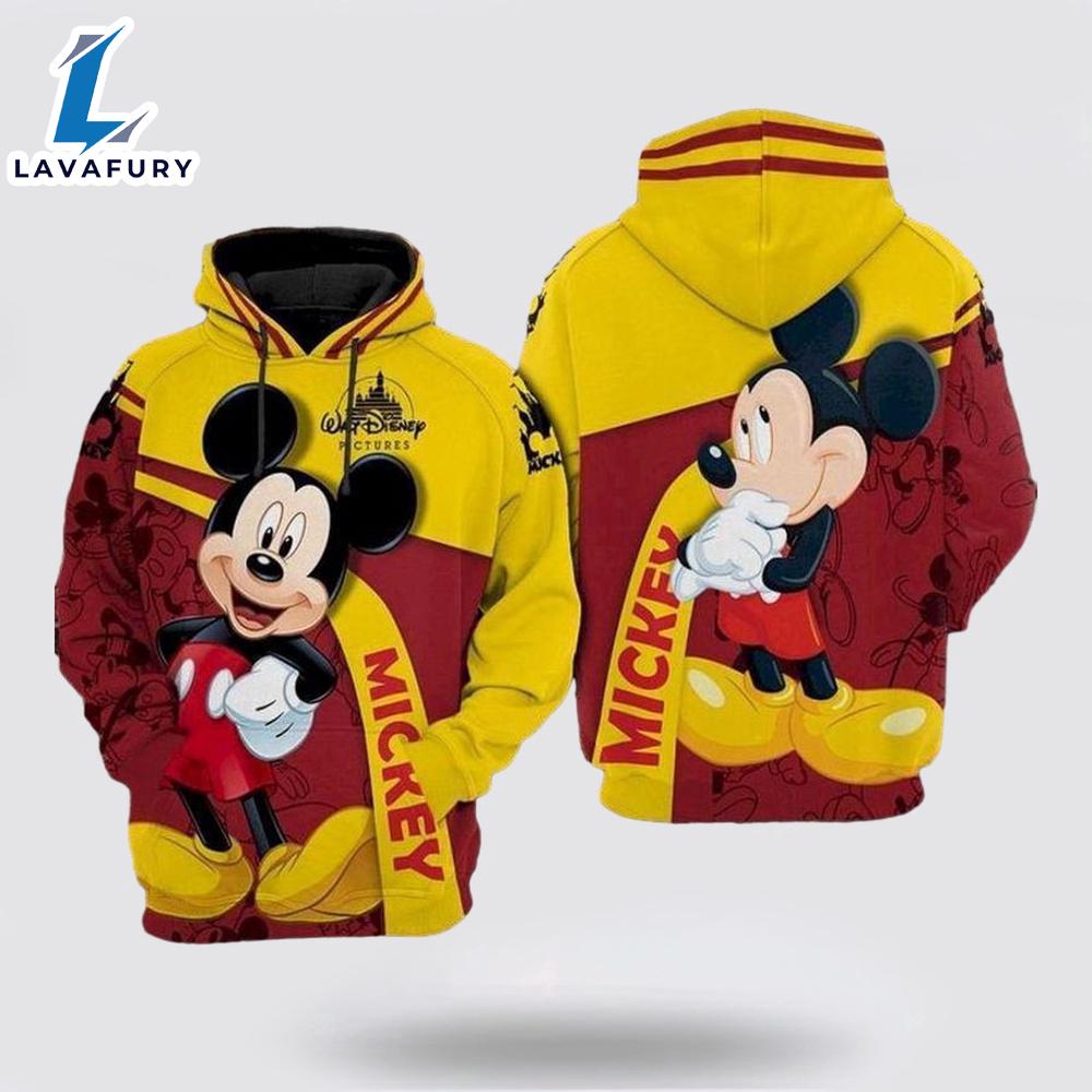 Disney Mickey Mouse Printed 3D Hoodie - Mickey 3D Shirts Gift