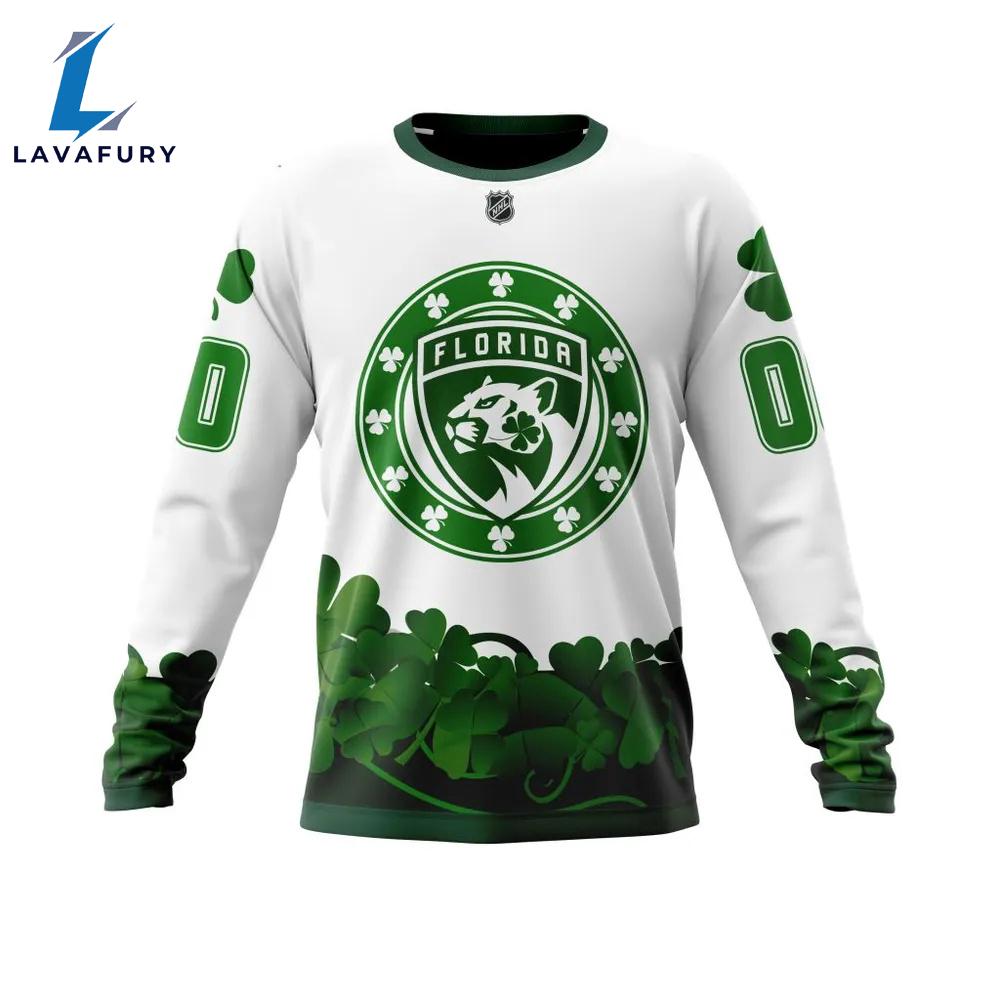 Florida Panthers Happy St.Patrick Days Jersey Long Sleeved Sweatshirt