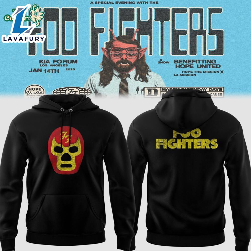 Foo Fighters 2026 Tour LA Merch Hoodie For Man And