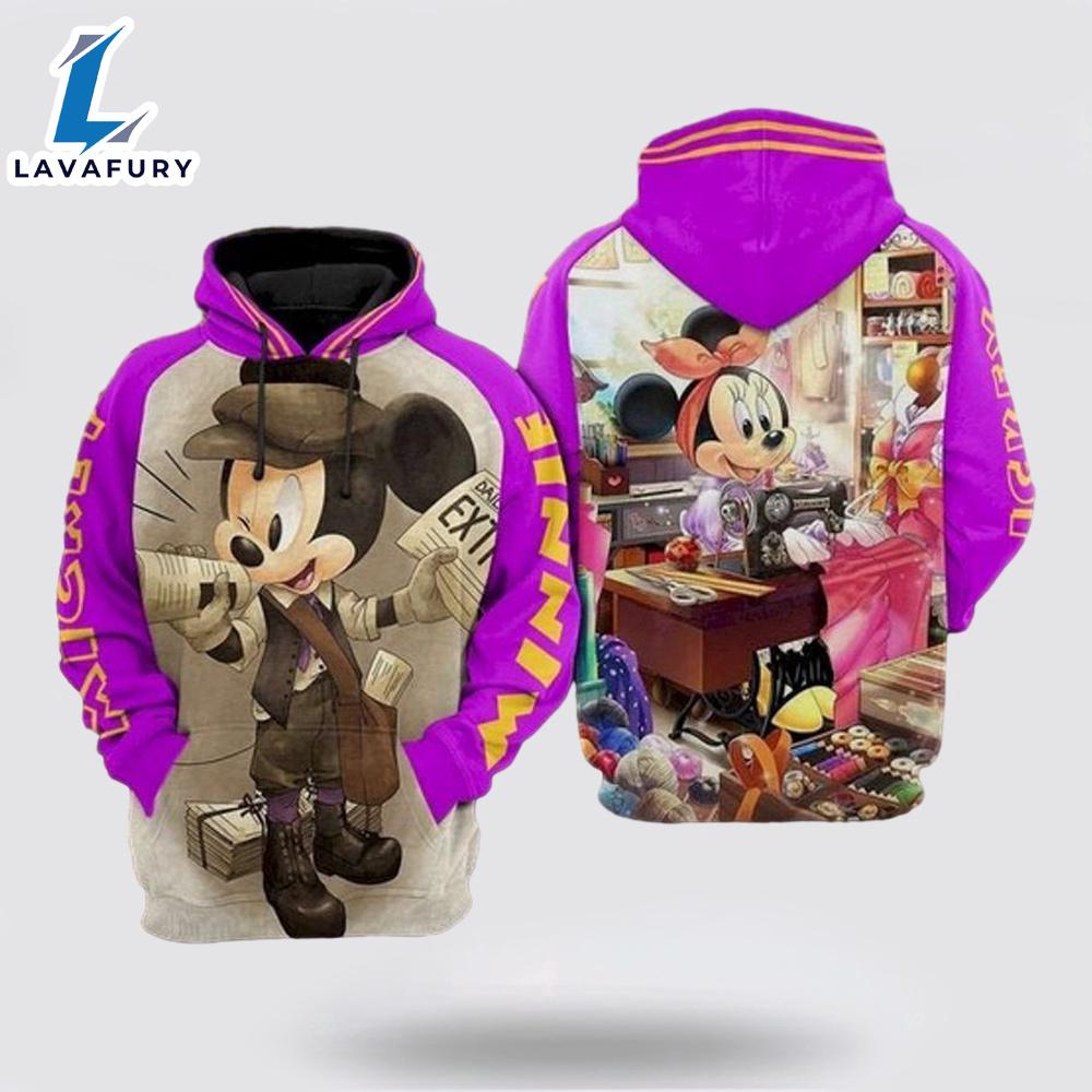 Funny Mickey Minnie Mouse Walt Disney 3D Hoodie - Shirts Gift for Mickey Fans