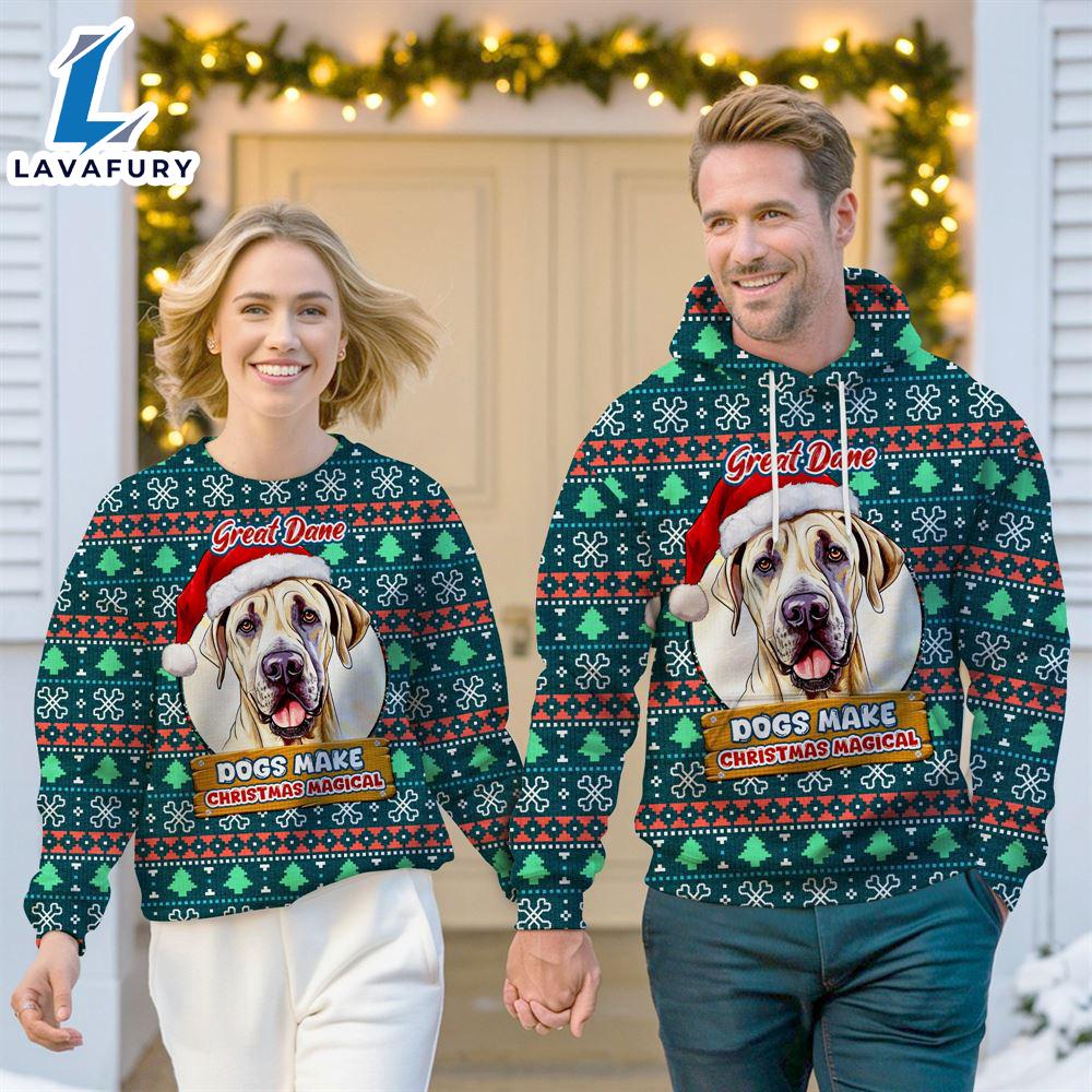 Great Dane Dog Make Christmas Magical Christmas Sweatshirt & Hoodie Gift Christmas