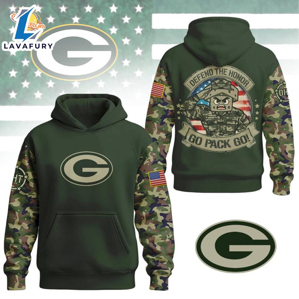 Green Bay Packers Military Camo Hoodie Veteran Day