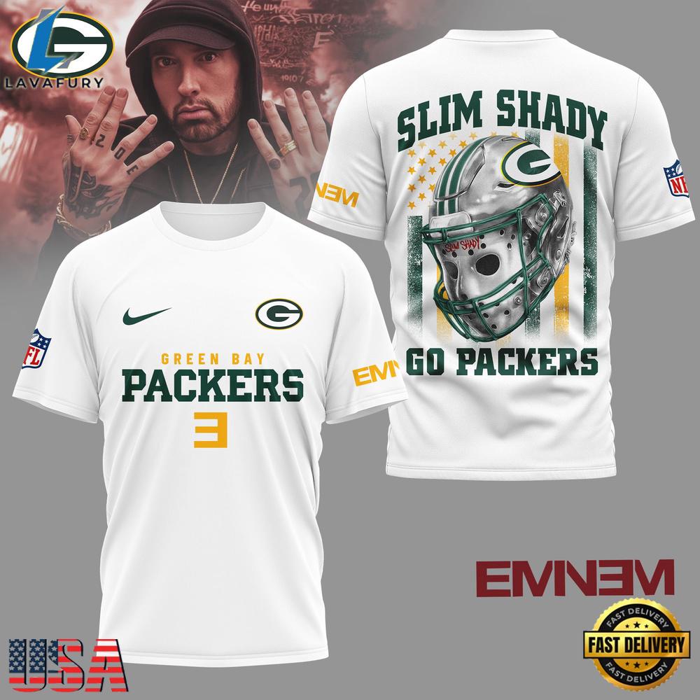 Green Bay Packers NFL Eminem Fan 3D T-Shirt
