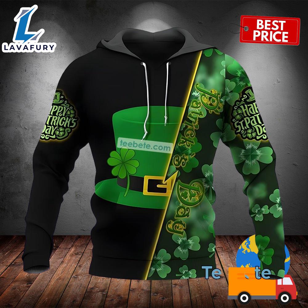 Happy St Patrick Day With Green Hat 3D Hoodie For 2025