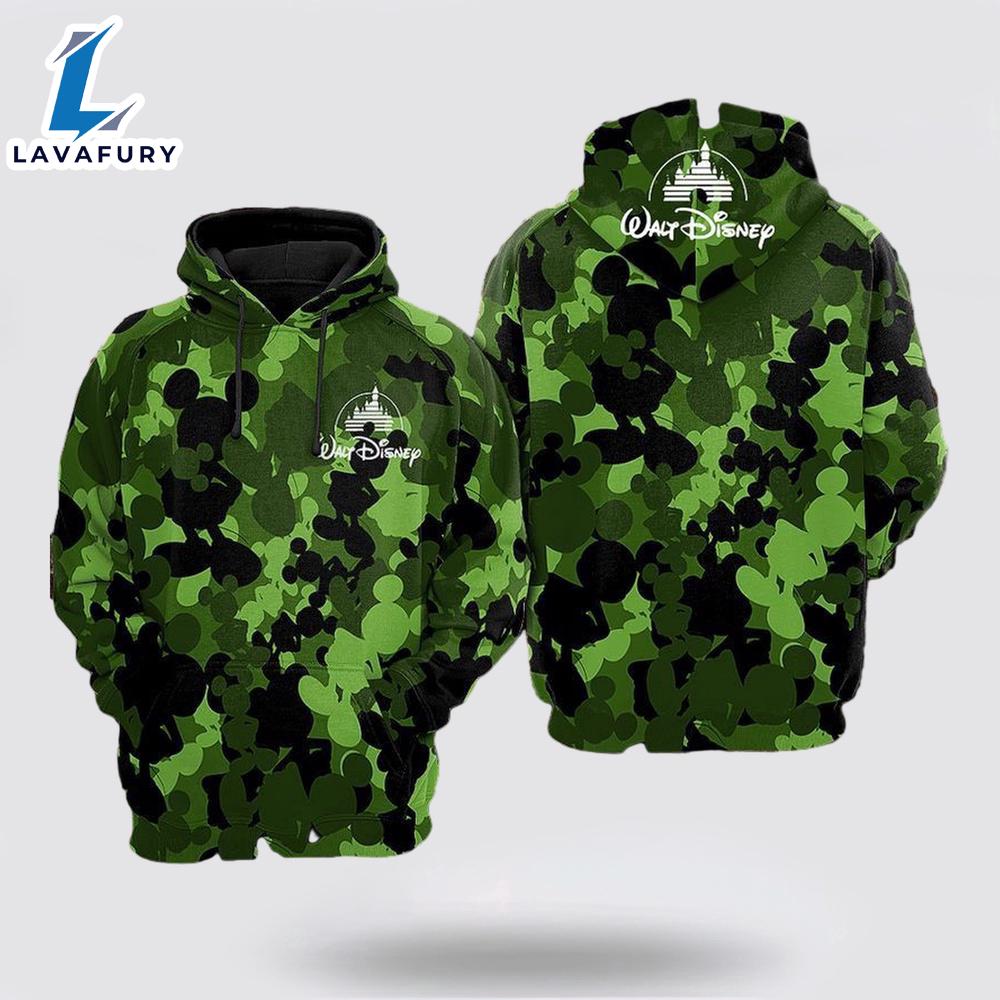 I Love Mickey Mouse Disney Camo Over Print 3D Hoodie- Mickey 3D Shirts Gift