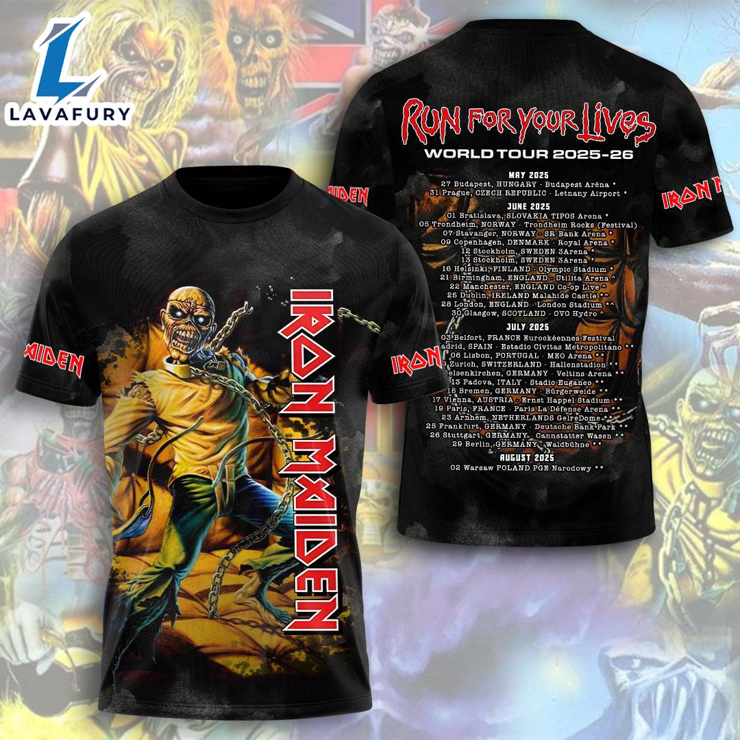 Iron Maiden 50th Anniversary T-shirt With Band Signatures 1975 2025 Shirt Gift Summer For Man And
