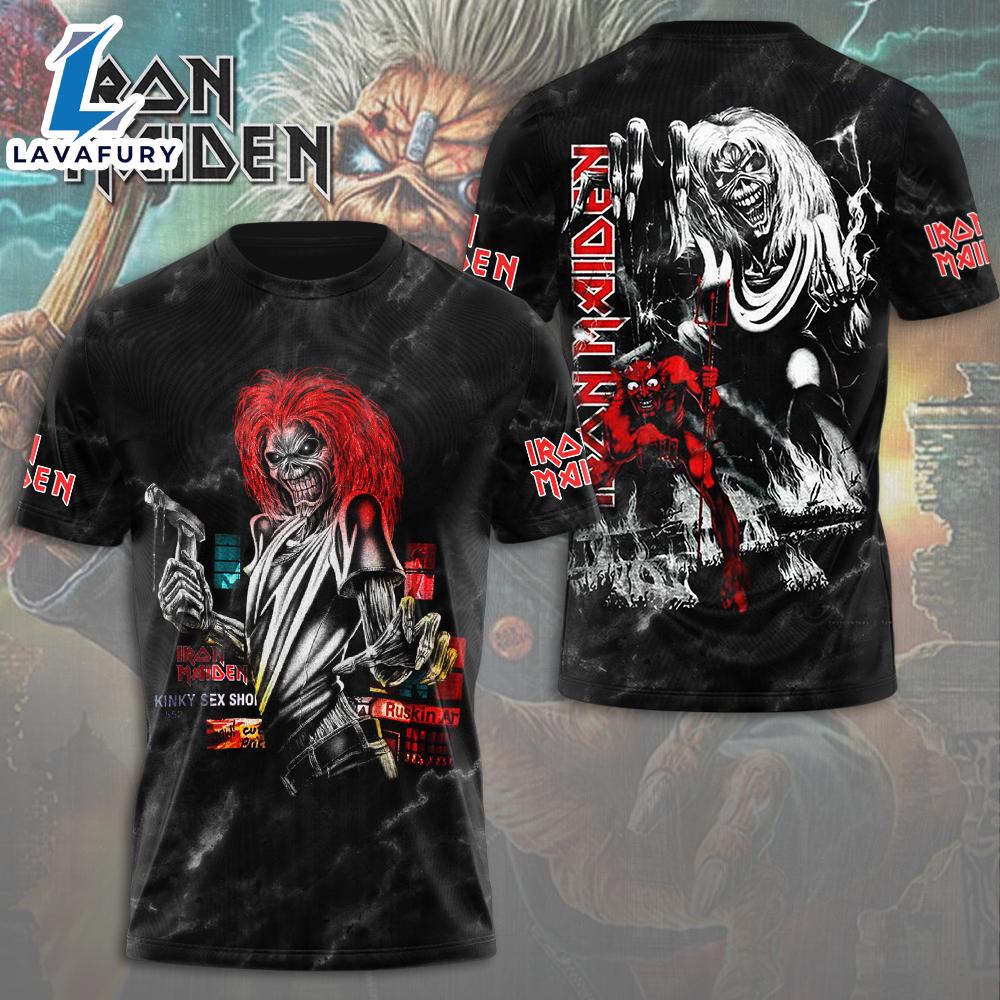 Iron Maiden 50th Anniversary T-shirt With Band Signatures (2) Gift Summer For Man And