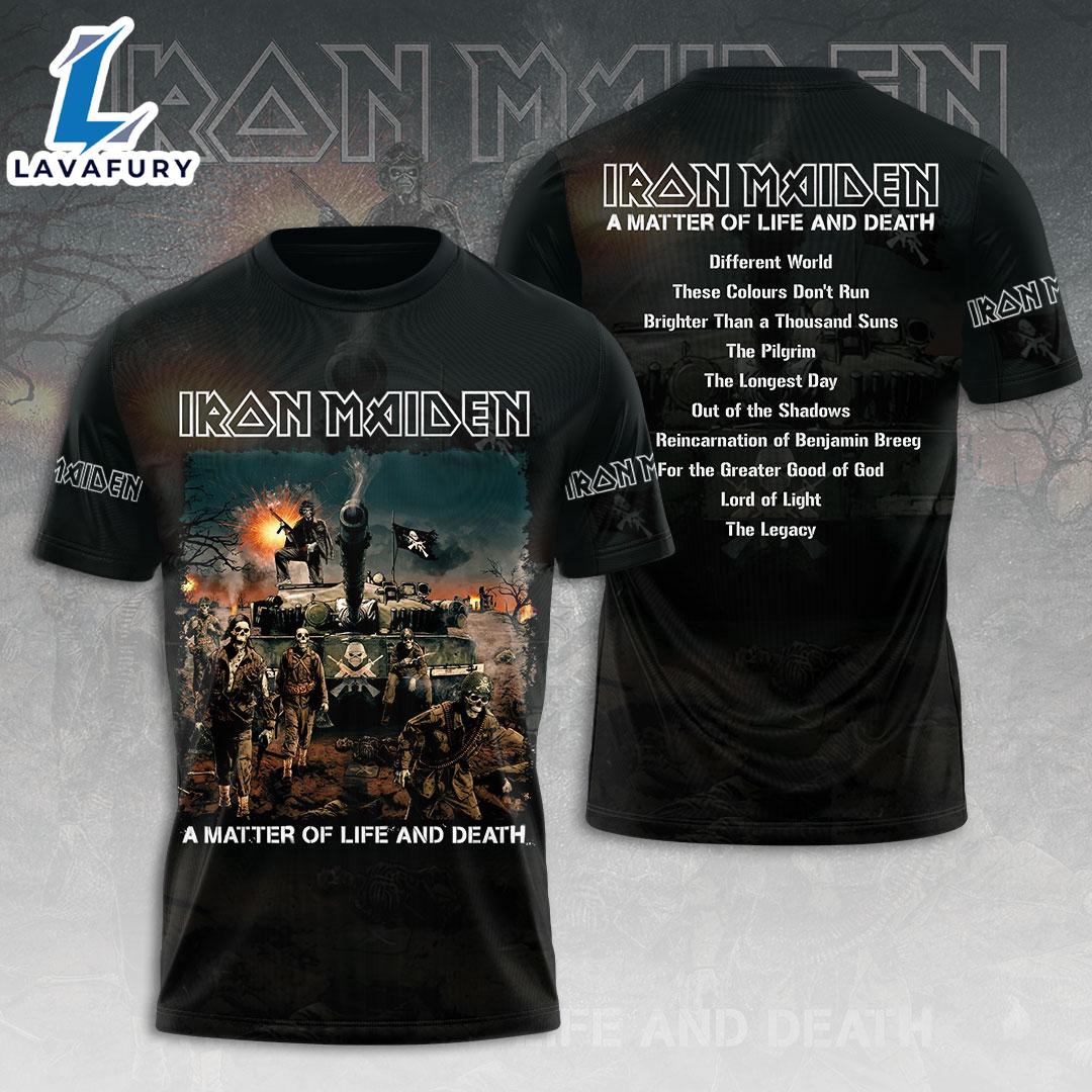 Iron Maiden 50th Anniversary T-shirt With Band Signatures For Fans Gift Summer For Man And
