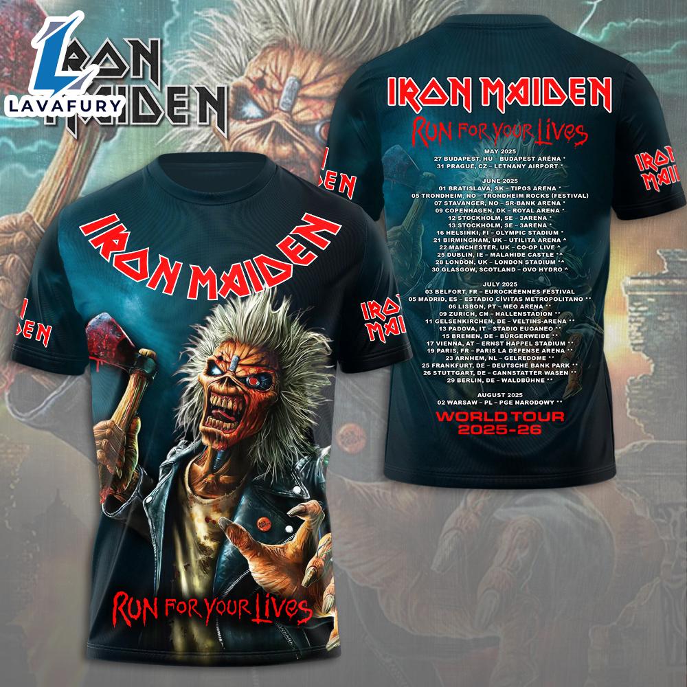 Iron Maiden 50th Anniversary T-shirt With Band Signatures Gift Fans Gift Summer For Man And