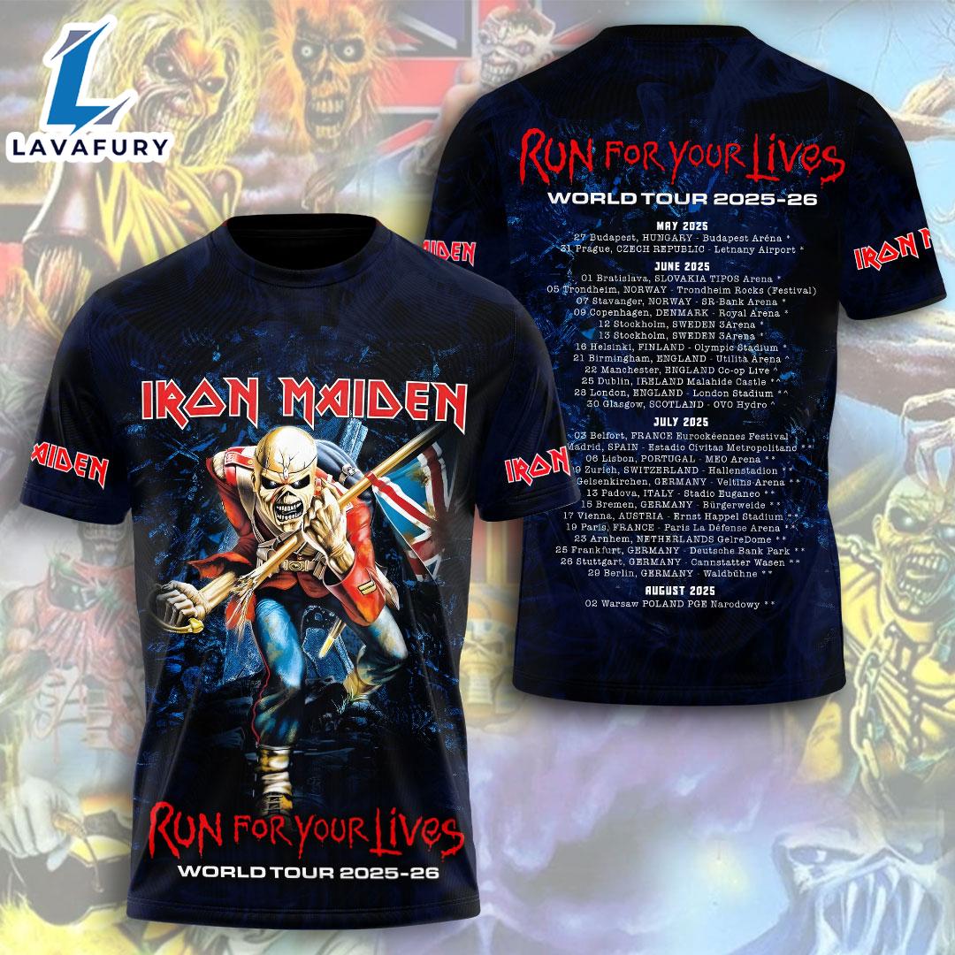 Iron Maiden 50th Anniversary T-shirt With Band Signatures Shirt Gift Summer For Man And