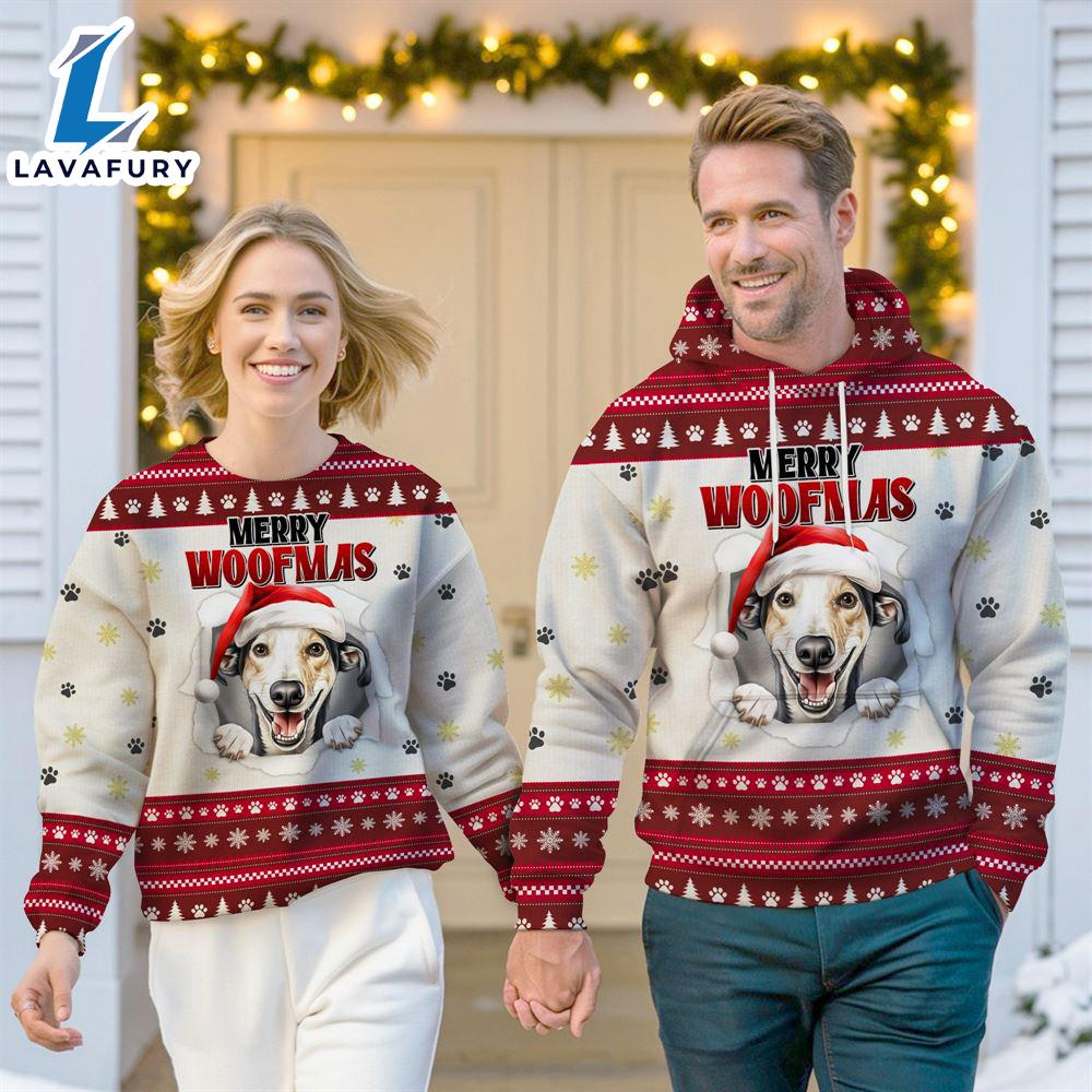 Italian Greyhound Dog Merry Woofmas Christmas Sweatshirt & Hoodie Gift Christmas